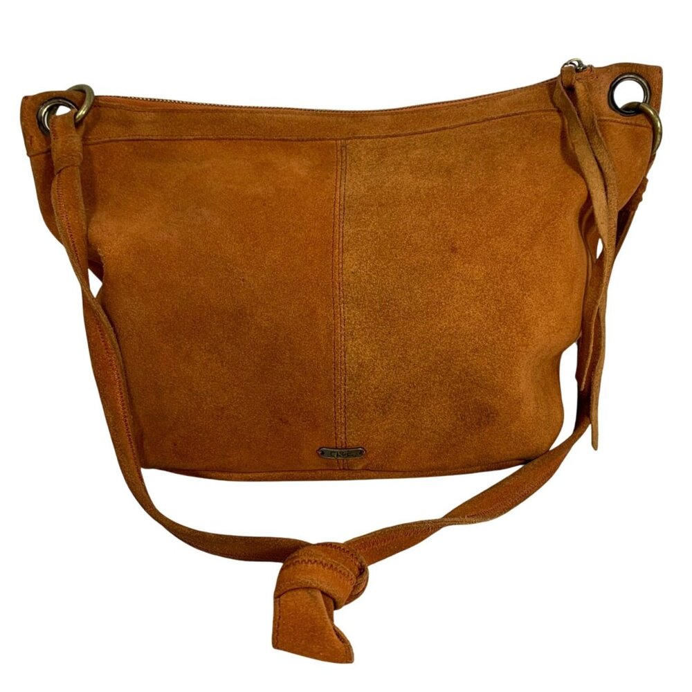 ELLE JAE GYPSET Wildleder East to West Crossbody Orange Suede Boho Hobo Bag